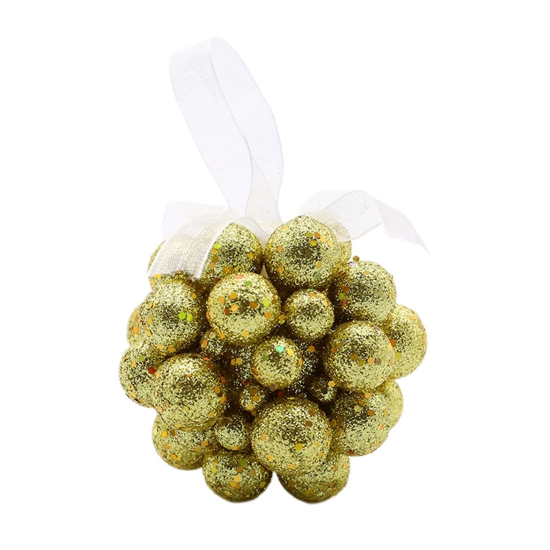 Висящи топки за коледно дърво Орнаменти Декорации Материал от пяна Детски подаръци Топки 4 цвята за висящи декорации за парти