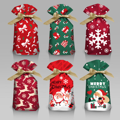 2022. gada Ziemassvētku konfekšu maisiņš Ziemassvētku vecīša dāvanu maisiņš Ziemassvētku rotājums mājām Snowflake Noel dāvanu maisiņš Ziemassvētku iesaiņojums Turētāji Jaunais gads