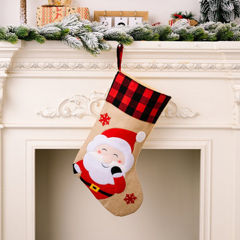 Καυτές χριστουγεννιάτικες κάλτσες τσάντα χιονάνθρωπος χριστουγεννιάτικο δώρο Τσάντα καραμελών Τσάντα σνακ με κορδόνια για διακόσμηση χριστουγεννιάτικου δέντρου για το σπίτι 2023 Πρωτοχρονιά