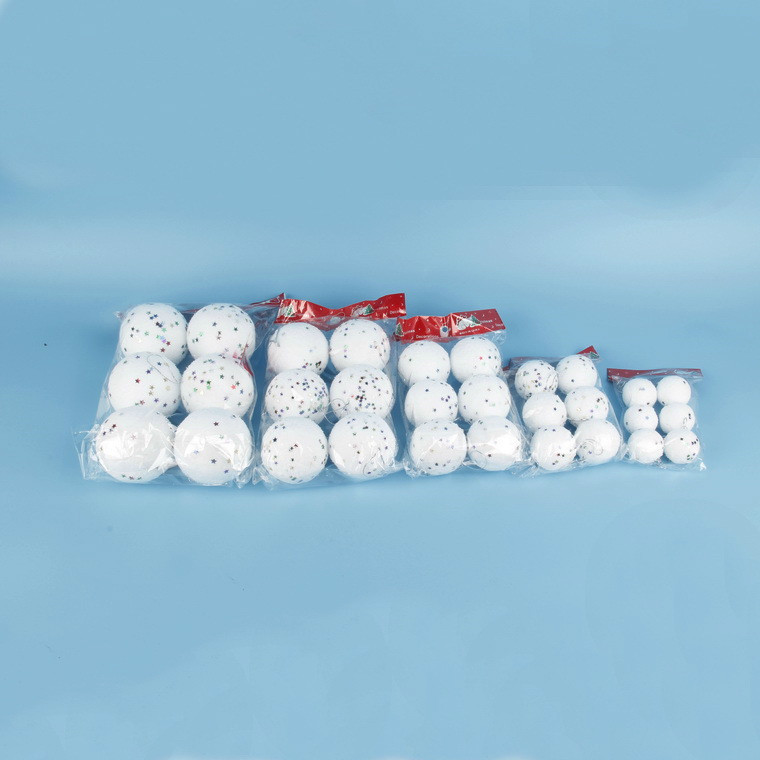 6 бр./лот 4-8 см звезда от стиропор топка безделница Висящ орнамент Коледна украса Домашно парти Празнично коледно дърво Орнаменти E