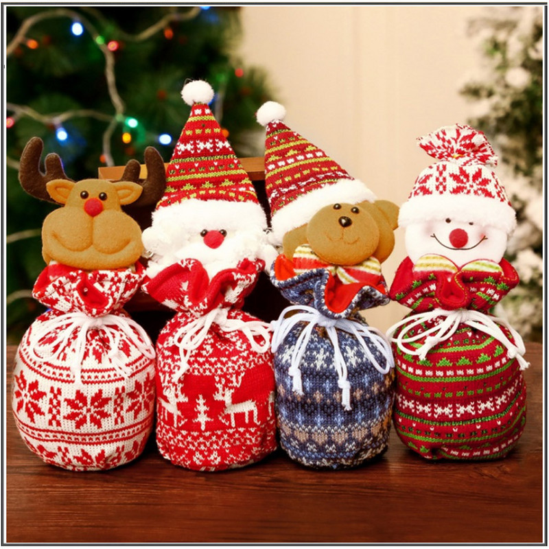 2022 г. Коледна украса възрастни деца Коледна торбичка за подаръци Чанта Apple Елегантни торбички за подаръци за празнични партита