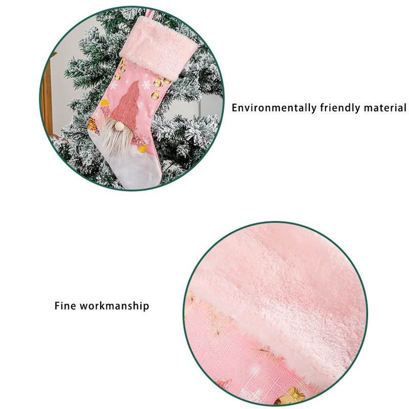 Jõulusokkade kaunistused Huvitavad kaminaakna uks rippuvad ehtivad jõulukommide kingikoti poisi muster