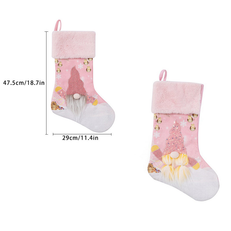 Jõulusokkade kaunistused Huvitavad kaminaakna uks rippuvad ehtivad jõulukommide kingikoti poisi muster