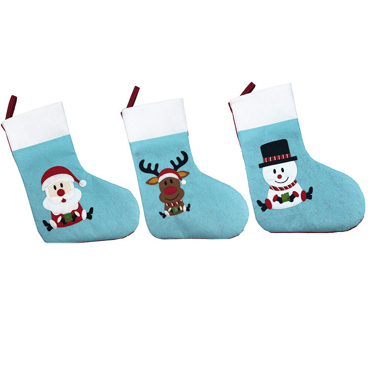 Isikupärastatud sinised jõulusukad lastele jõulusukad lumememm – jõuluvana – nimega kohandatud põhjapõdra jõulusukad