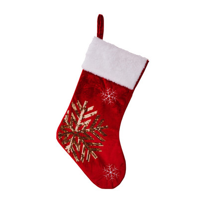 Коледни чорапи Декорации Кожена яка с топка Карирана буква/кучешка лапа Семена висулка Коледен подарък Торбичка за бонбони