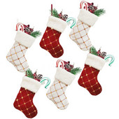 Нов плат за коледни чорапи Дядо Коледа Чорап Подарък Детска чанта за бонбони Джоб за елени Висящо коледно дърво Орнамент Нова година 2023