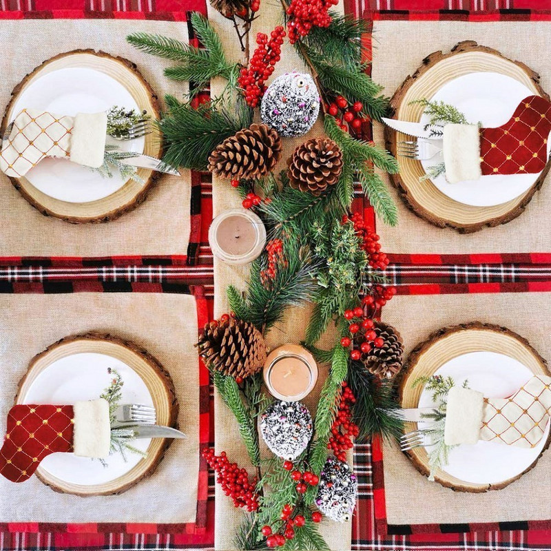 Нов плат за коледни чорапи Дядо Коледа Чорап Подарък Детска чанта за бонбони Джоб за елени Висящо коледно дърво Орнамент Нова година 2023