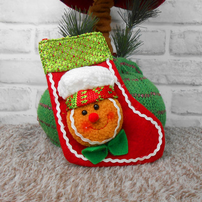 1 бр. Коледни меденки Момче Бисквитка Момиче Чорапи Торбичка с бонбони Коледни чорапи Коледни орнаменти Висулка за дърво