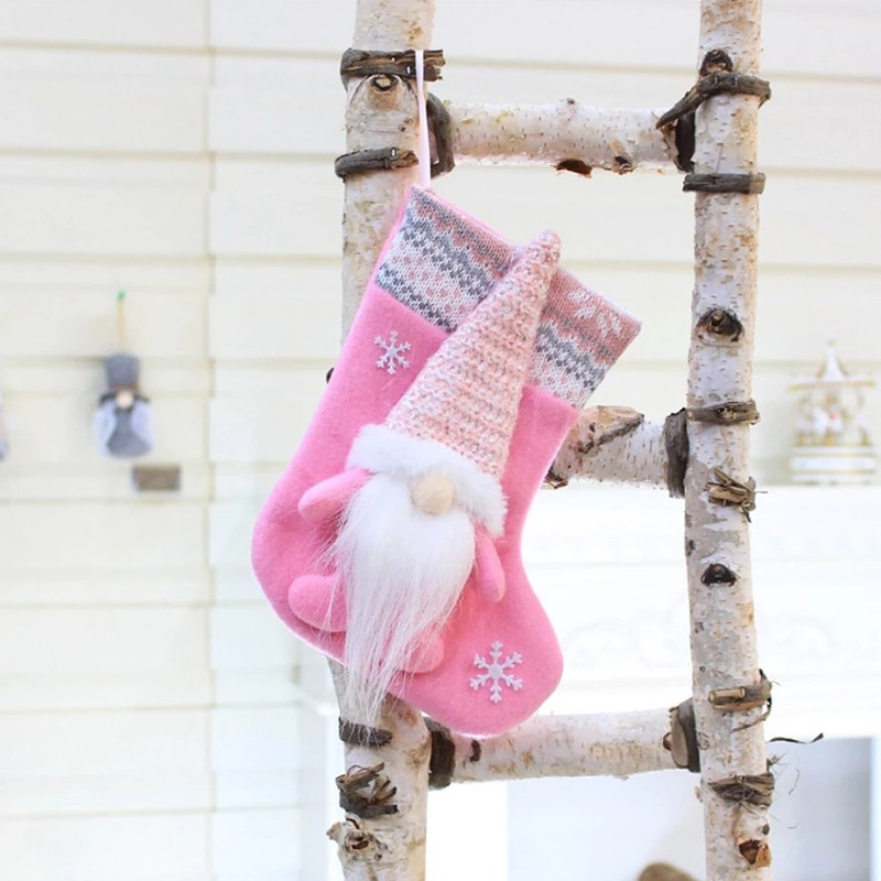 Коледни чорапи Подаръчна торбичка Практична креативна коледна шарка на лосове Детска чанта за бонбони Коледно дърво Новогодишна украса Дядо Коледа