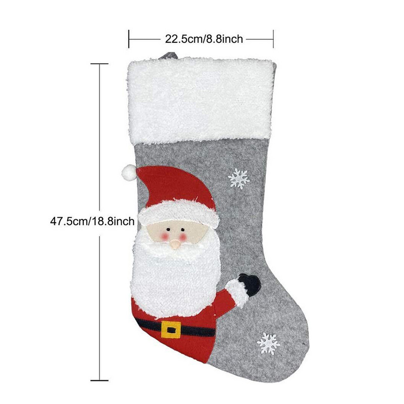 Εξατομικευμένο Όνομα Άγιος Βασίλης Χιονάνθρωπος Άλκη Κρεμαστό Διακοσμητικά Χριστουγεννιάτικα Δώρα Προσαρμοσμένες κάλτσες Πρωτοχρονιάς Χριστουγεννιάτικες κάλτσες Τσάντα δώρου