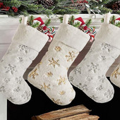 Нова година 2023 Коледен чорап Дядо Коледа Торба с подаръци Коледни чорапи Плюшени коледни декорации за дома Noel Decor Navidad