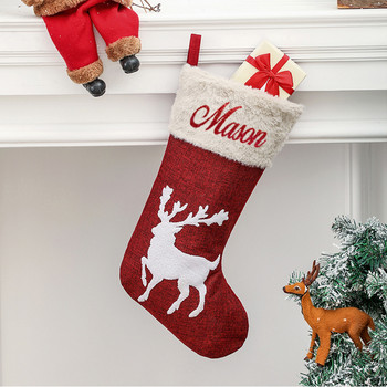 Χριστουγεννιάτικη κάλτσα Χριστουγεννιάτικη κάλτσες διακόσμηση χριστουγεννιάτικου δέντρου Προσωποποιημένη ονομασία Πρωτοχρονιάτικη γιορτινή διακόσμηση Χριστουγεννιάτικο δέντρο Κρεμαστό τσάντα καραμέλα