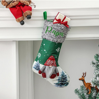 Νέα χριστουγεννιάτικα διακοσμητικά άρθρα Κάλτσες κούκλας χωρίς πρόσωπο Προσαρμοσμένο όνομα Τσάντα δώρου καραμέλα Κρεμαστό Άγιο Βασίλη Εξατομικευμένες χριστουγεννιάτικες κάλτσες