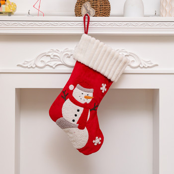 Νέες χριστουγεννιάτικες προμήθειες Μεγάλες κεντημένες ηλικιωμένες χιονάνθρωποι Χριστουγεννιάτικες κάλτσες Χριστουγεννιάτικο δέντρο διακόσμηση τζάκι δώρο κάλτσες