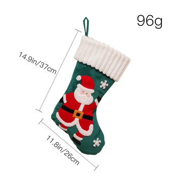 Нови коледни принадлежности Голям бродиран възрастен снежен човек Коледни чорапи Коледна елха Украса за камина подарък чорапи