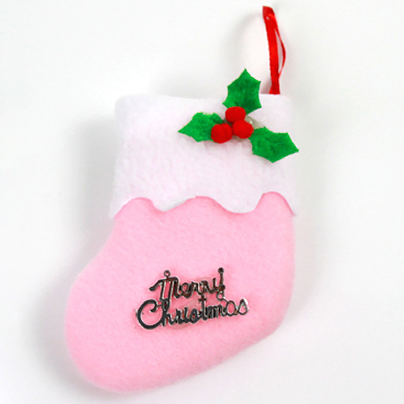 3 TK Mini jõulusokid, jõulupuu ripatsidega kaunistused koju Navidadi uusaasta jõulukinkekott