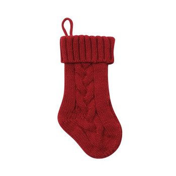 1 τμχ Πλεκτές κάλτσες Χριστουγεννιάτικη διακόσμηση Κάλτσες Πρωτοχρονιάτικη παιδική τσάντα Candy Μπότες κάλτσες Δώρα Μόδα στολίδια δέντρου τζακιού