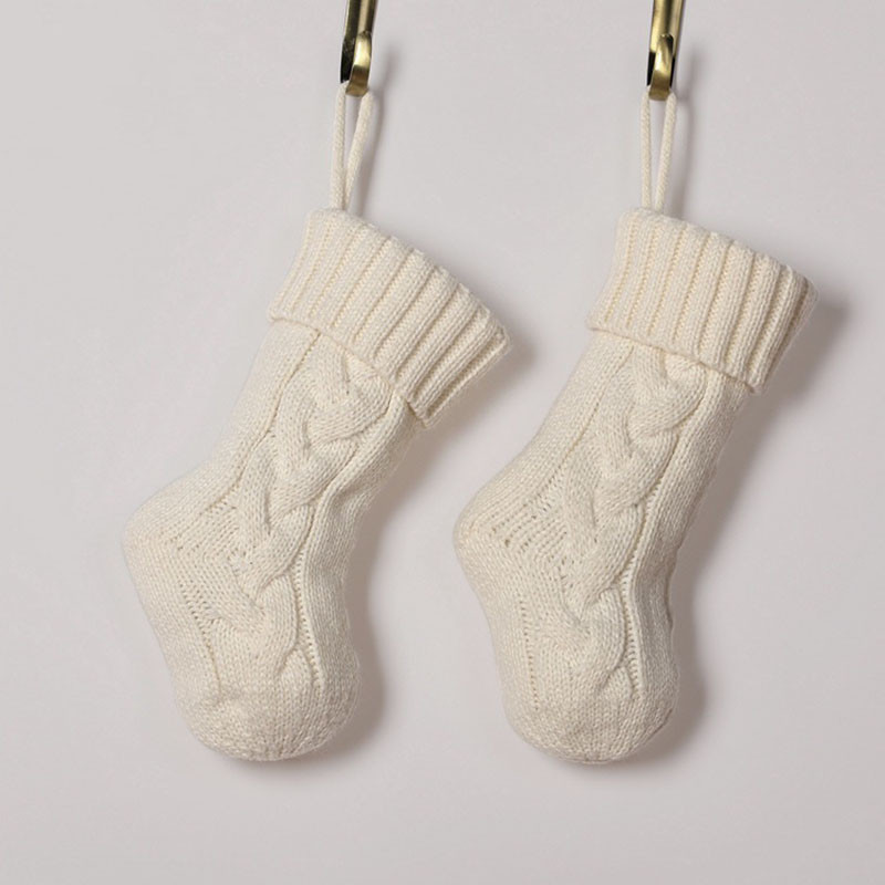 1gab Trikotāžas Zeķes Ziemassvētku Dekorācijas Zeķes Jaungada bērnu konfekšu maisiņš Zeķes Zābaki Dāvanas Mode Kamīns Koka rotājumi