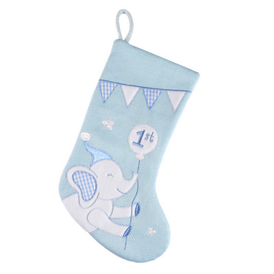 Uued armsad elevandi jõulusokid, isikupärastatud nimi, beebi esimeste jõulude sukad, kohandatud lastele rõõmsate jõulude kinkekott