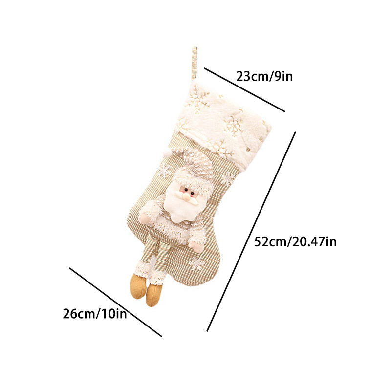 2023 Големи коледни чорапи Златни Дядо Коледа Снежни човеци Скандинавска коледна елха Висулка Декорации за домашна камина Коледен подарък Торба