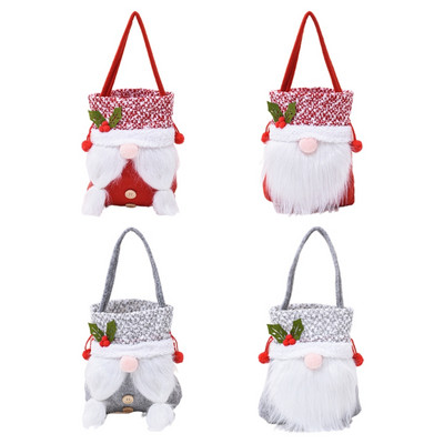 Χριστουγεννιάτικο Gnome Gift Bag Portable Tote Bag for Xmas Home Festival Party Favor Apple Candy Gifts Bag Portable Favors Bag