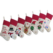 18" коледни чорапи, бродирани класически герои, подаръчна торбичка за коледна украса