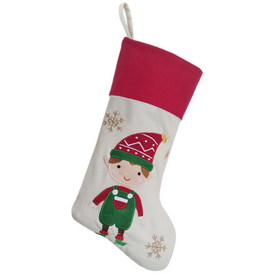 18" коледни чорапи, бродирани класически герои, подаръчна торбичка за коледна украса