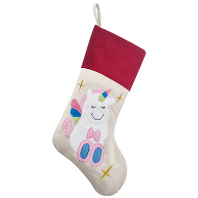 18" коледни чорапи, бродирани класически герои, подаръчна торбичка за коледна украса