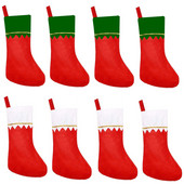 8PCS Коледни чорапи Чорапи Снежен човек Елк Дядо Коледа Чорап Подарък Детски бонбони Подаръчна торбичка Новогодишна камина Коледна елха Декорация