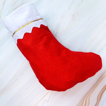 8PCS Коледни чорапи Чорапи Снежен човек Елк Дядо Коледа Чорап Подарък Детски бонбони Подаръчна торбичка Новогодишна камина Коледна елха Декорация