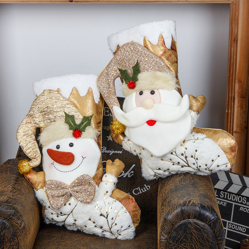 2023 Нова година Коледен чорап Коледен подарък Чанта за бонбони Noel Коледна украса за дома Navidad Sock Коледно дърво Декор