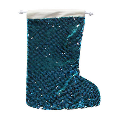 Сублимационни празни коледни чорапи с пайети Направи си сам фотопечат, детски подаръци, чорапи, висулка, Дядо Коледа, коледно дърво, торбички за бонбони