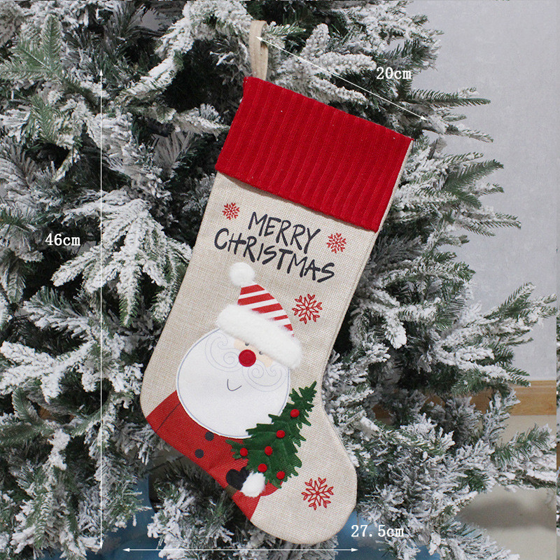 Jõulupuu Rippuvad Sokid Linafestival Apple Kingitus Kommikotid Multifilm Lumehelbeke Jõulupeo Kaminakaunistused