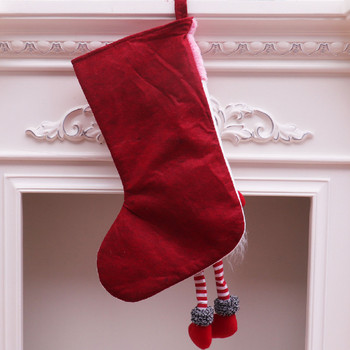 Големи чорапи за коледно дърво Поставки за подаръци Чанти Декорации Празнични партита Консумативи Чанти за Дядо Коледа Коледни орнаменти