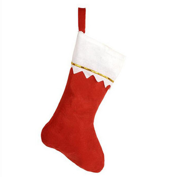 Κόκκινες χριστουγεννιάτικες κάλτσες Δώρα Κρεμαστά διακόσμηση χριστουγεννιάτικου δέντρου Υψηλής ποιότητας Κοντή βελούδινη κόκκινη χριστουγεννιάτικη κάλτσα στολίδι τσάντα δώρου