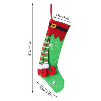 Χριστουγεννιάτικες κάλτσες Elf Leg Candy Bag Διακοσμήσεις για χαρούμενα χριστουγεννιάτικα δέντρα για το σπίτι Χριστουγεννιάτικα στολίδια Κρεμαστά μενταγιόν 2022 Navidad Pa W2C8