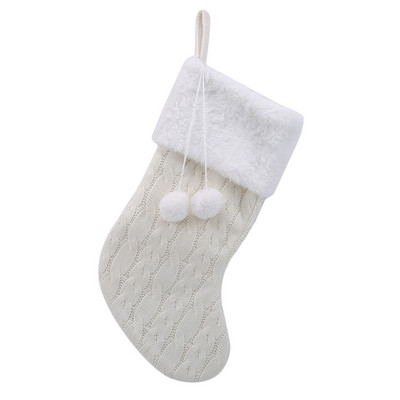 Božićne pletene čarape Djed Božićnjak Vrećica za slatkiše Kabel Pletena čarapa Božićno drvce Viseći ukras Kamin Dekoracija drvca