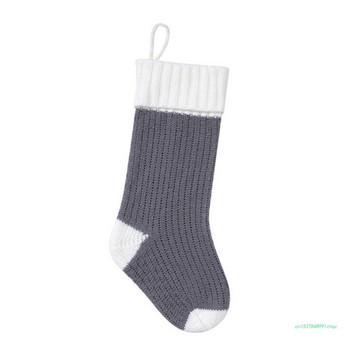 Коледни чорапи Големи размери Кабелни плетени Плетени коледни рустикални персонализирани стоки