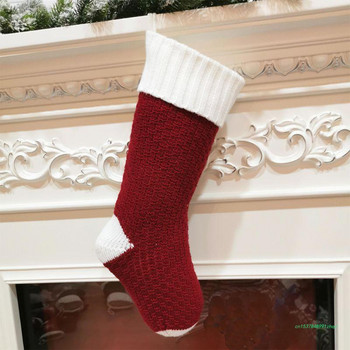 Χριστουγεννιάτικες κάλτσες μεγάλου μεγέθους Πλεκτό Πλεκτό Xmas Rustic Personalized Stoc
