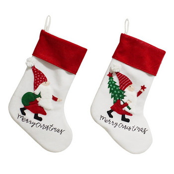 Коледни чорапи, чорапи на Дядо Коледа Декорации за коледно празнично парти Декорация на дома, Детска подаръчна торбичка за бонбони