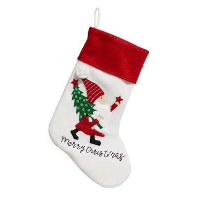Коледни чорапи, чорапи на Дядо Коледа Декорации за коледно празнично парти Декорация на дома, Детска подаръчна торбичка за бонбони