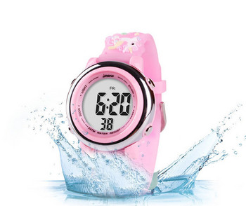 Детски електронен часовник със силиконова каишка за момичета