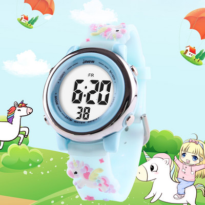 Παιδικό ηλεκτρονικό ρολόι με λουράκι σιλικόνης για κορίτσια