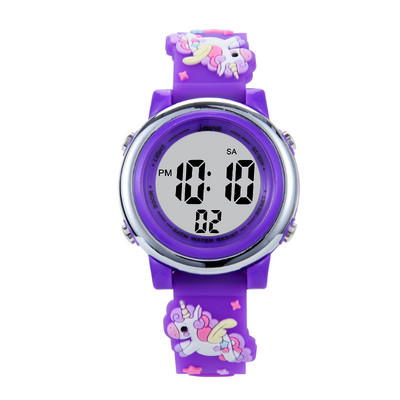 Παιδικό ηλεκτρονικό ρολόι με λουράκι σιλικόνης για κορίτσια