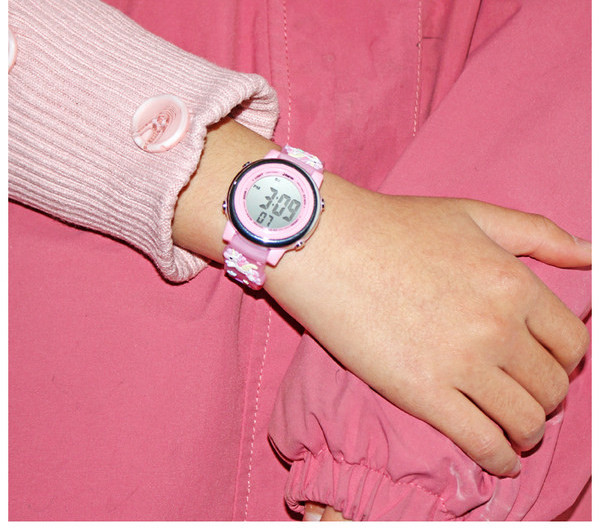 Παιδικό ηλεκτρονικό ρολόι με λουράκι σιλικόνης για κορίτσια