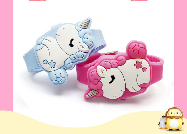 Dječji elektronski sat jednorog sa silikonskim remenom