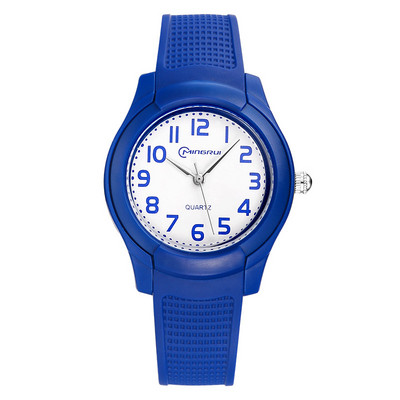 Čist model dječjeg sata za dječake i djevojčice sa silikonskim remenom