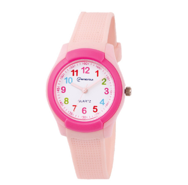 Čist model dječjeg sata za dječake i djevojčice sa silikonskim remenom