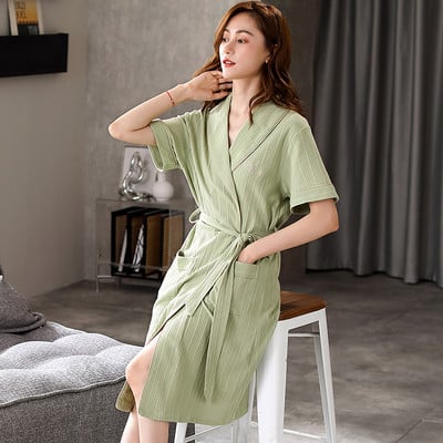 Ženska kućna haljina sa kratkim rukavima