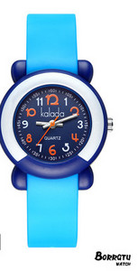 Водоустойчив часовник с кръгъл циферблат и силиконова каишка